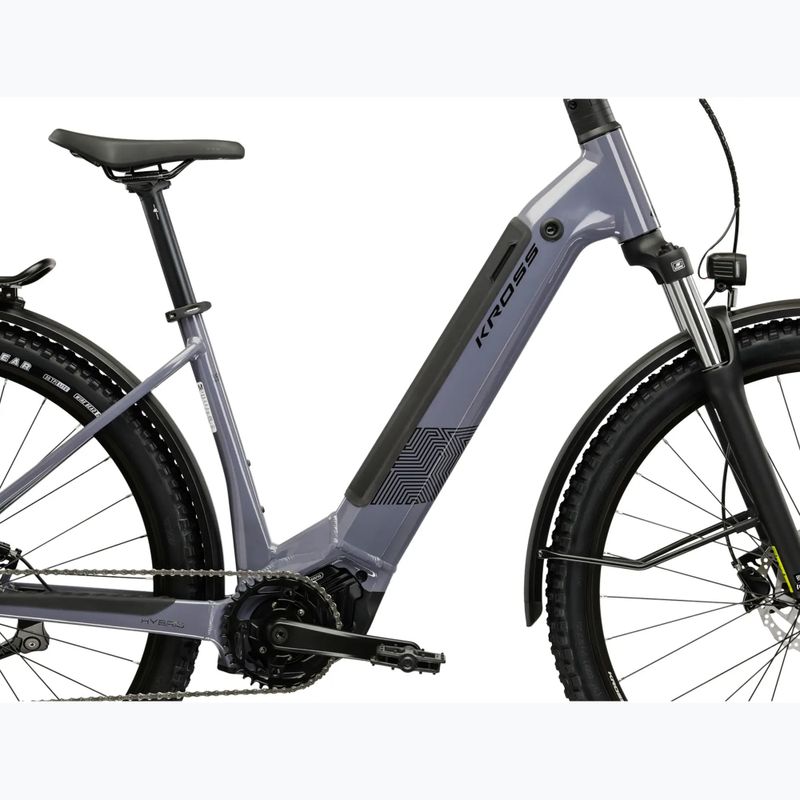 Bicicletă electrică KROSS Influx Suv Hybrid 1.0 820Wh LS gray/black/gloss 12