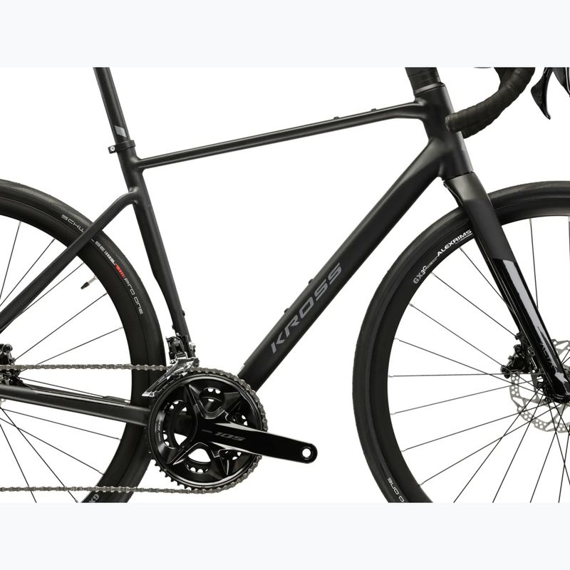 Bicicletă de șosea KROSS Alta 4.0 black/graphite/matte 12