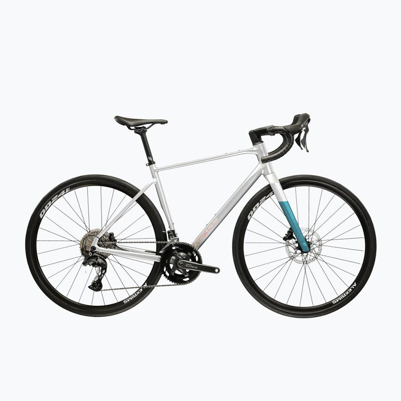 Bicicletă de șosea KROSS Alta 2.0 silver/turquoise/gloss