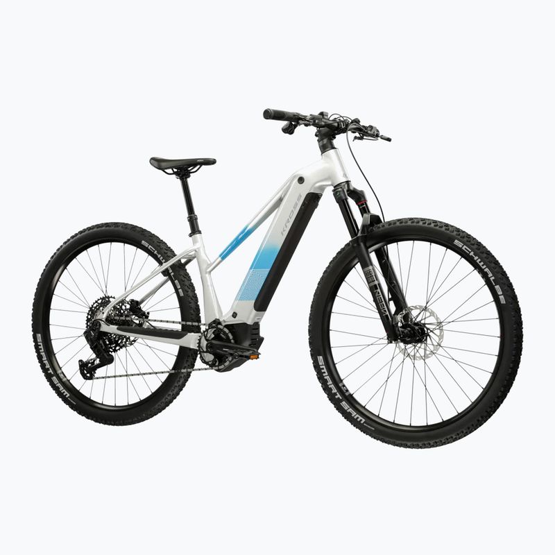 Bicicletă electrică pentru femei KROSS Influx Hyb 5.0 W 29 cells 800 Wh silver/blue/gloss 2