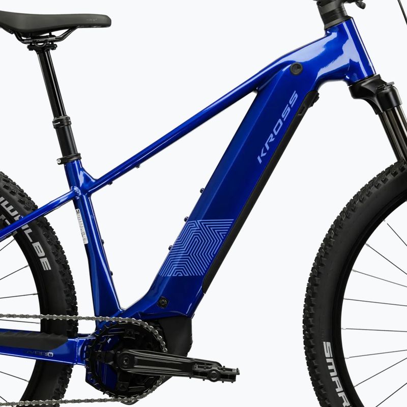Bicicletă electrică KROSS Influx Hyb 4.0 29 el. 800 Mh blue/light blue/gloss 12