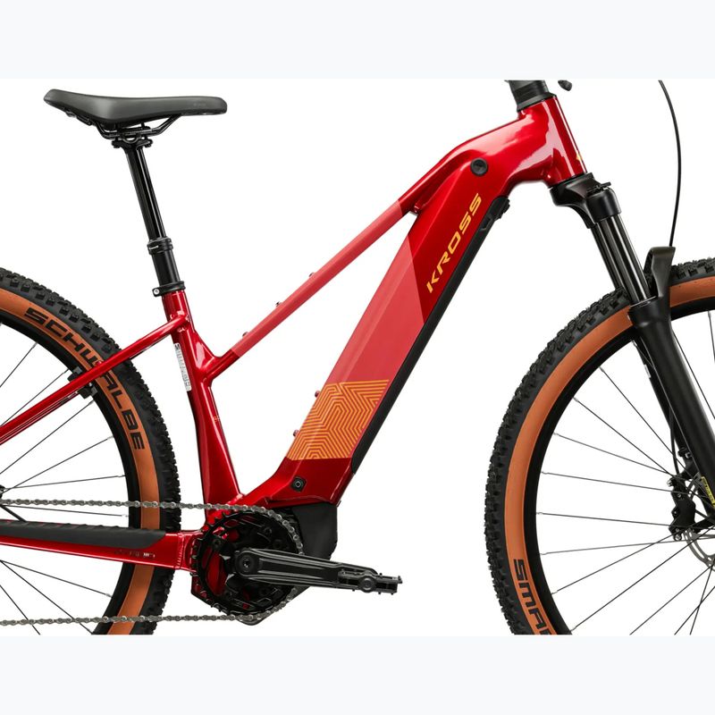 Bicicletă electrică pentru femei KROSS Influx Hyb 4.0 W 27.5 el. 800 Wh ruby/burgundy/gloss 12