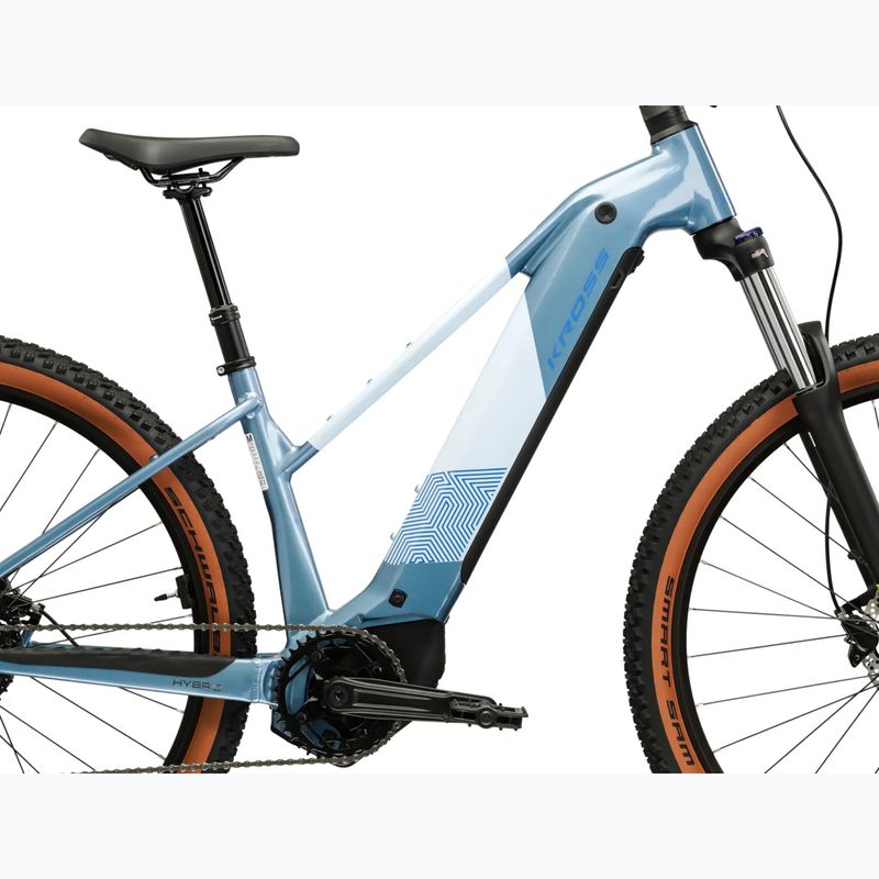 Bicicletă electrică pentru femei KROSS Influx Hyb 3.0 29 el. 800 Wh blue/light blue/gloss 12