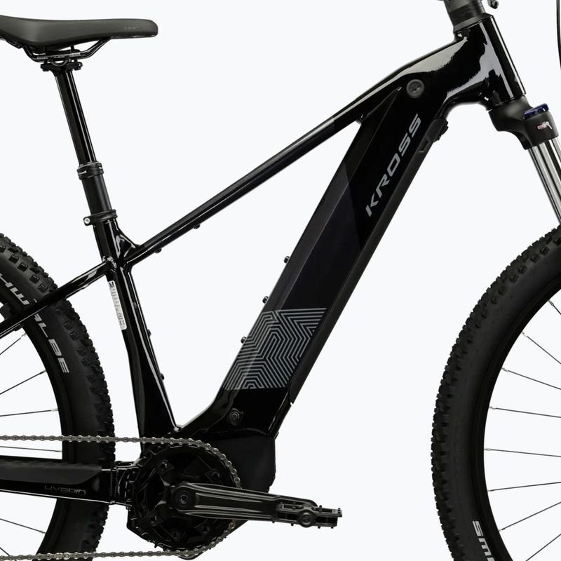 Bicicletă electrică KROSS Influx Hyb 3.0 29 el. 800 Wh black/graphite/gloss 12