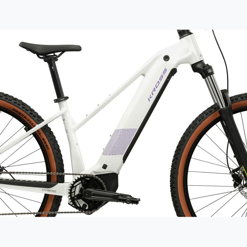 Bicicletă electrică pentru femei KROSS Influx Hyb 2.0 29 el. 600 Wh pearl/purple/gloss 11
