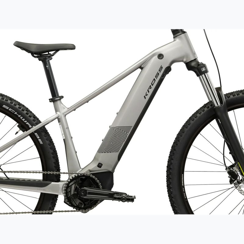 Bicicletă electrică KROSS Influx Hyb 2.0 29 el. 600 Wh silver/black/matte 12