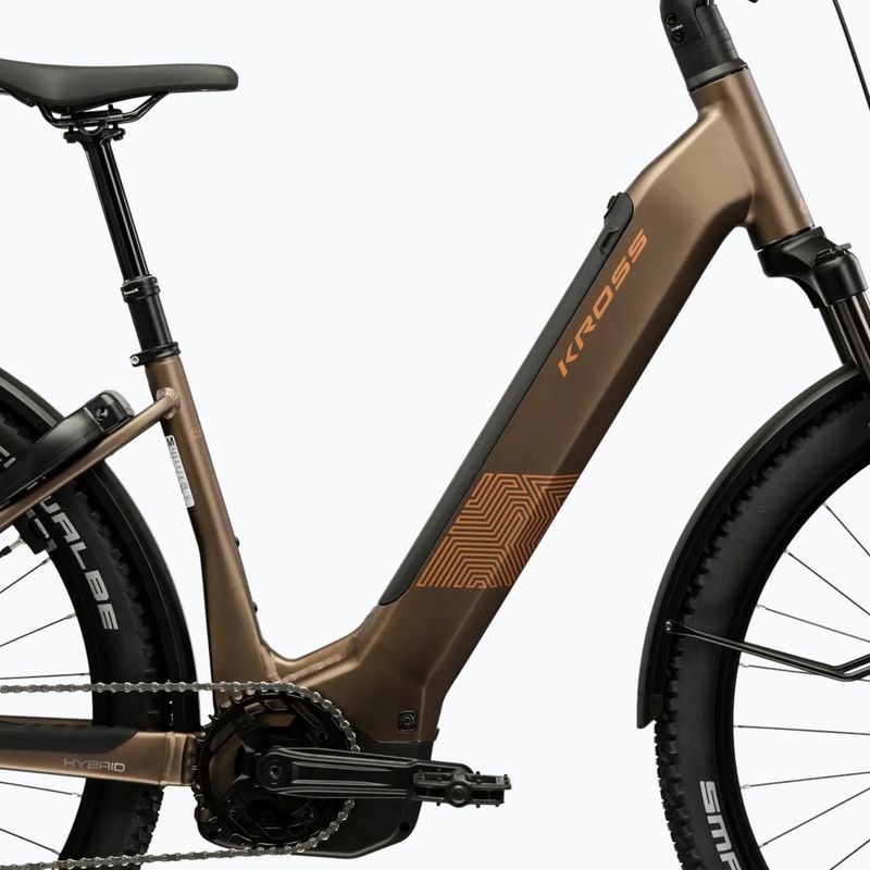 Bicicletă electrică KROSS Influx Suv Hybrid 4.0 800 29 electric gray/copper/matte 13