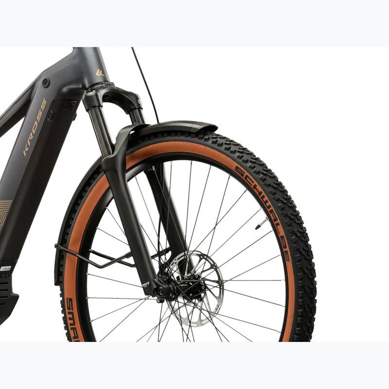Bicicletă electrică KROSS Influx Suv Hybrid 4.0 800 29 el. graphite/gold/matte 6