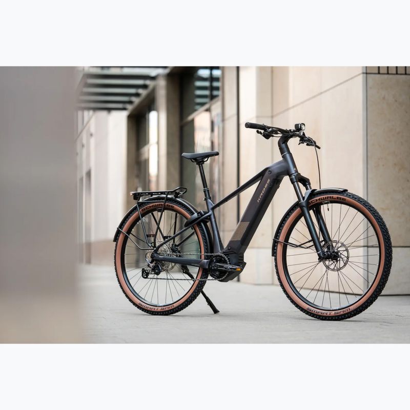 Bicicletă electrică KROSS Influx Suv Hybrid 4.0 800 29 el. graphite/gold/matte 16