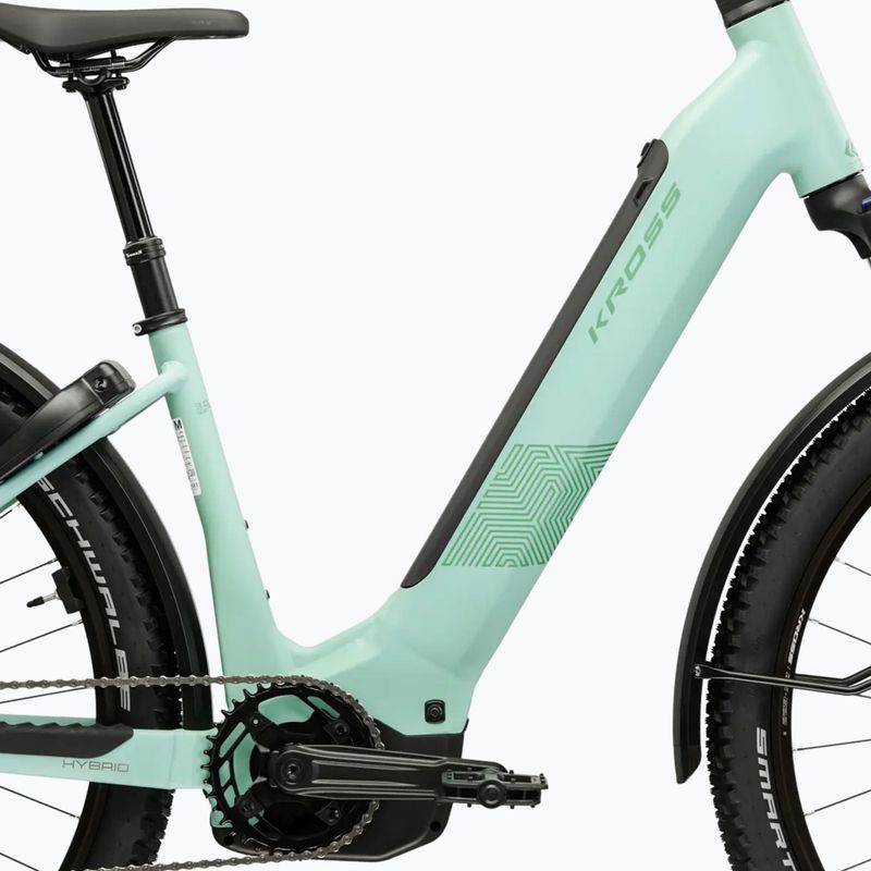 Bicicletă electrică KROSS Influx Suv Hybrid 3.0 29 el. 800 Wh green/green/matte 13