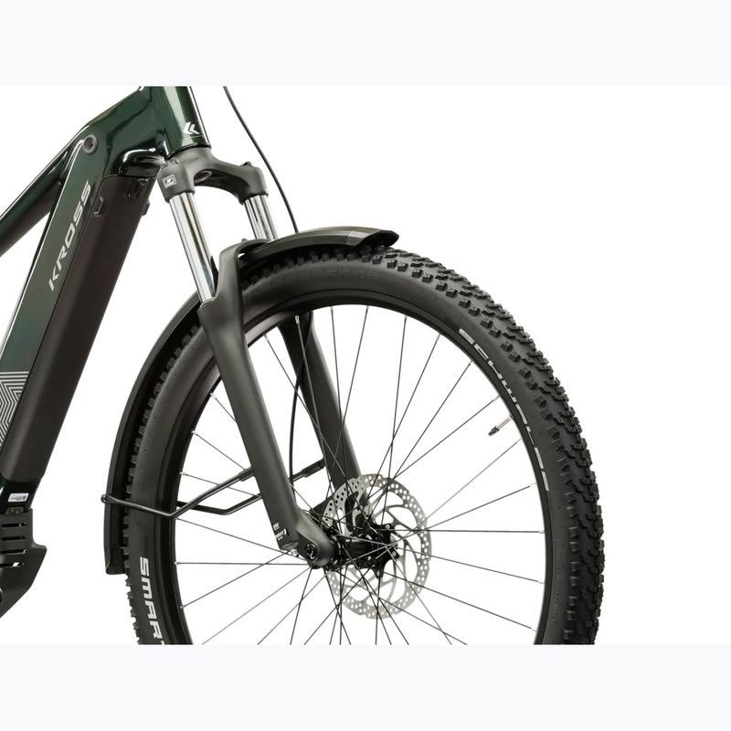 Bicicletă electrică KROSS Influx Suv Hybrid 2.0 600Wh green/silver/gloss 6