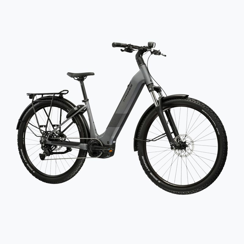 Bicicletă electrică KROSS Influx Suv Hybrid 2.0 600Wh LS 27,5" grey/black/matte 2