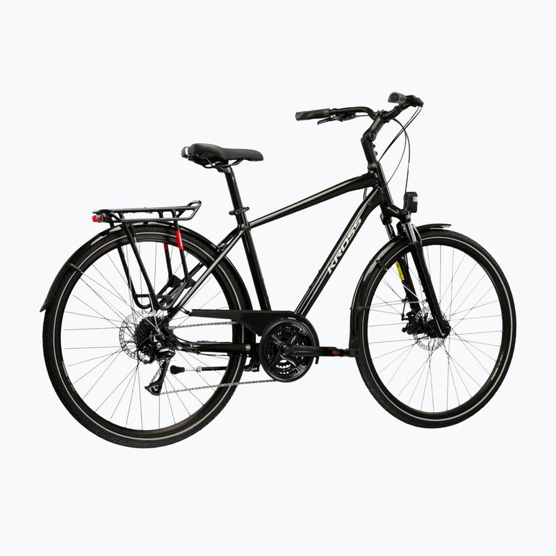 Bicicletă trekking KROSS Trans 3.0 black/grey/gloss 3