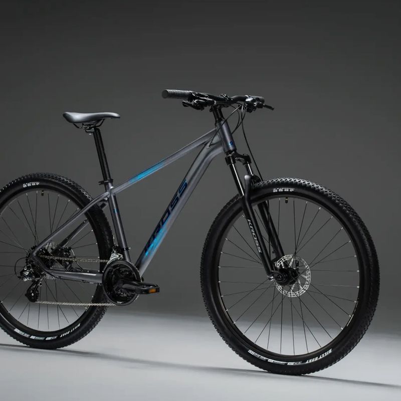 Bicicletă de munte KROSS Hexagon X200 27,5" grey/blue/matte 12