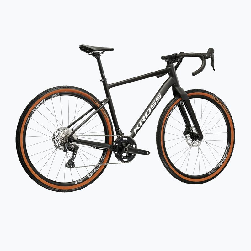 Bicicletă gravel KROSS Esker 6.0 black/white/matte/gloss 3