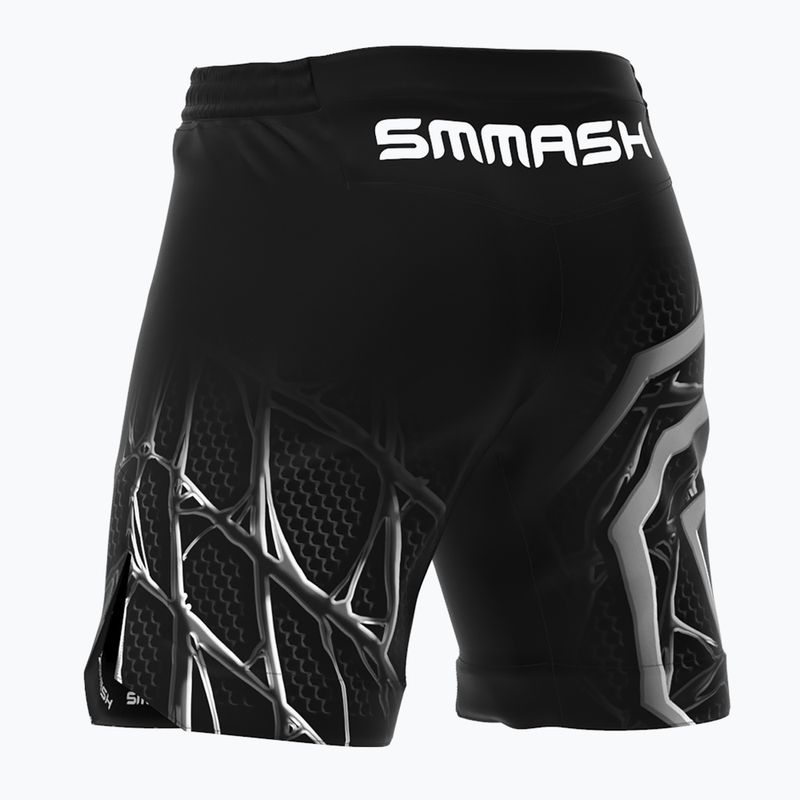 Pantaloni scurți de antrenament pentru bărbați SMMASH Venomous negru și alb SHC4-019 5