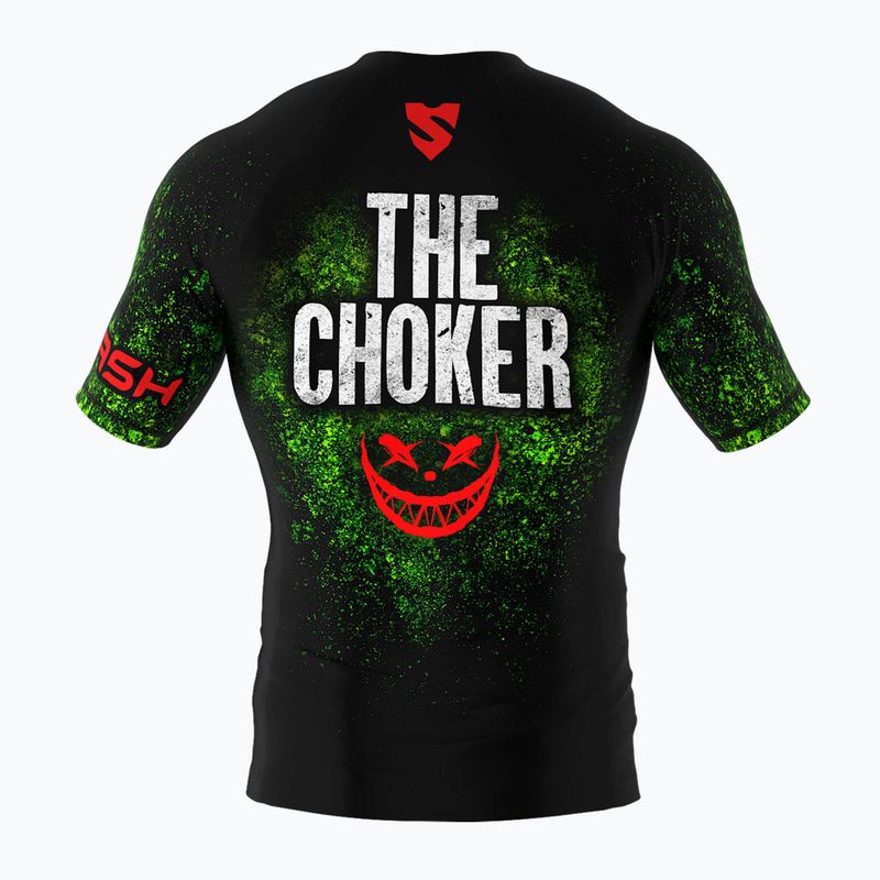 Rashguard pentru bărbați SMMASH The Choker verde RSO2 2