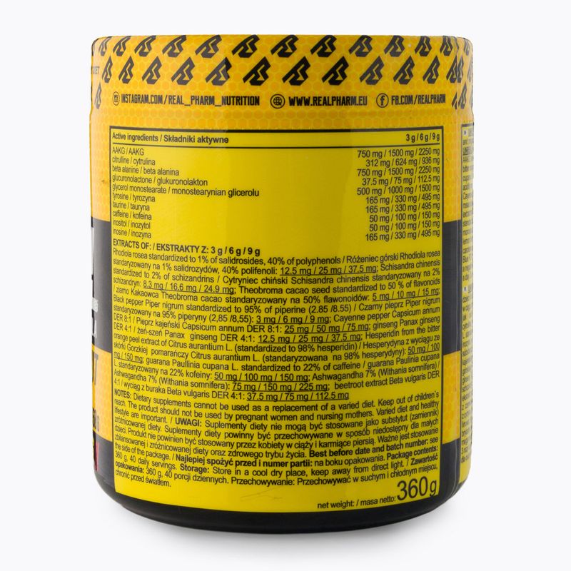 Real Pharm Unreal Pre-antrenament 360g Blackcurrant Lemon 700957 3
