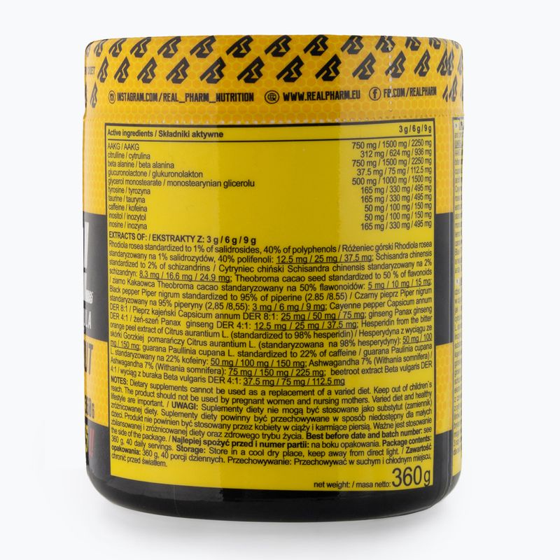Pre-antrenament Real Pharm Unreal 360g coacăze negre 701510 3