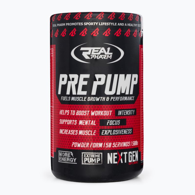 Pre-antrenament Real Pharm Pre Pump 500 g coacăze negre/lămâie