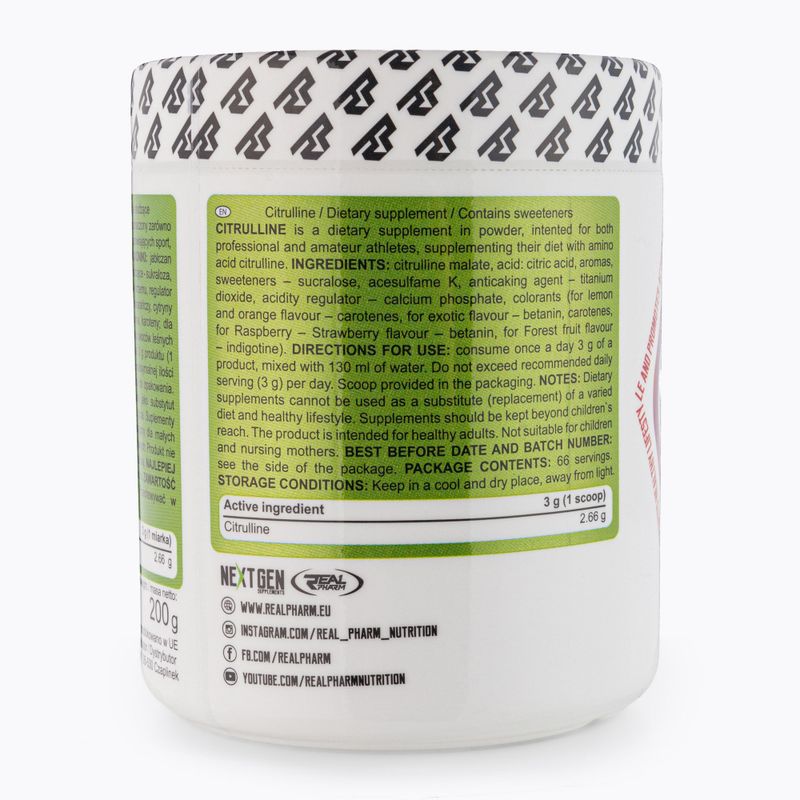 Real Pharm Citrulină 200g Fructe de pădure 703415 3