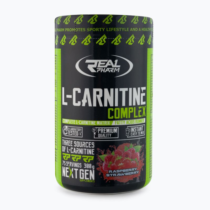 L-Carnitine Complex Real Pharm arzător de grăsimi 300g zmeură-frunze 703767
