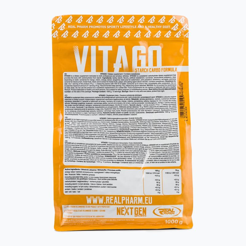 Carbo Vita GO Carbo Vita GO Real Pharm carbohidrați 1kg lămâie 708045 2