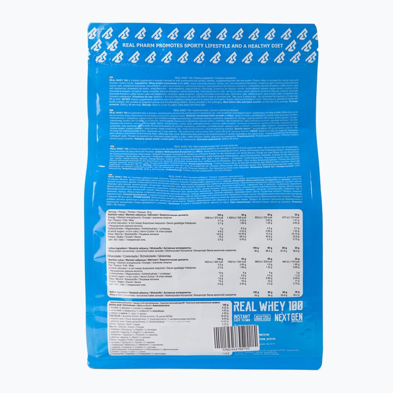 Bogat în proteine Real Pharm Real Real 2000g vanilie-cires 708793 2