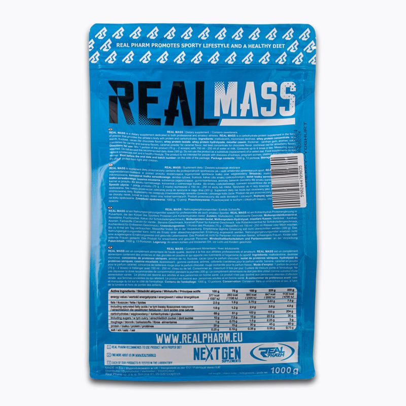 Real Pharm Gainer Real Mass 1kg iaurt de cireșe 709035 2