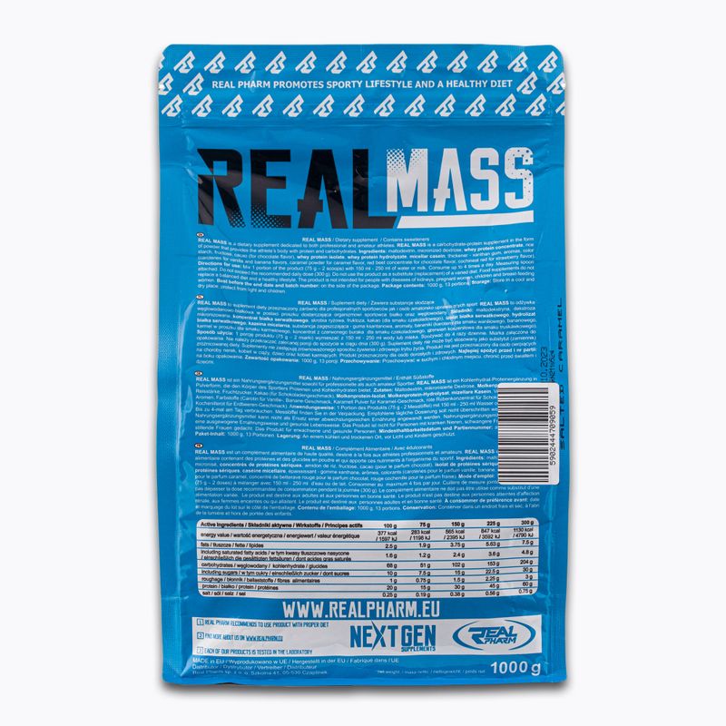 Real Pharm Gainer Real Mass 1kg caramel sărat 709059 2