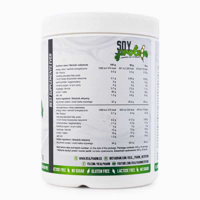 Whey Real Pharm Soy Protein 600g căpșuni 715319 2