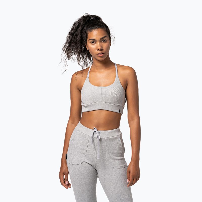 Sutien de fitness Carpatree Rib gri CP-CRB-G-178