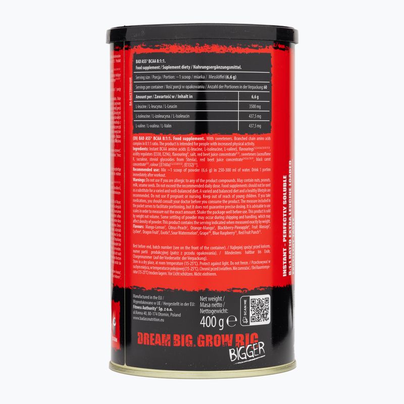 Aminoacizi Fitness Authority Bad Ass Bcaa 8 400 g mango/lemon 2