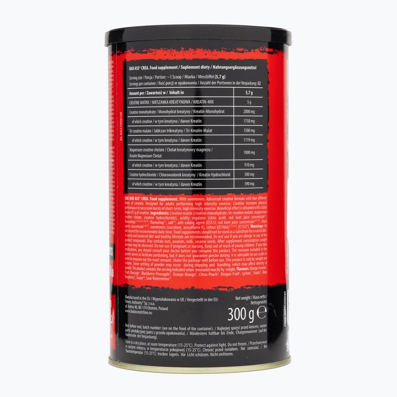 Creatină  Fitness Authority Bad Ass Crea 300 g citrus/peach 2