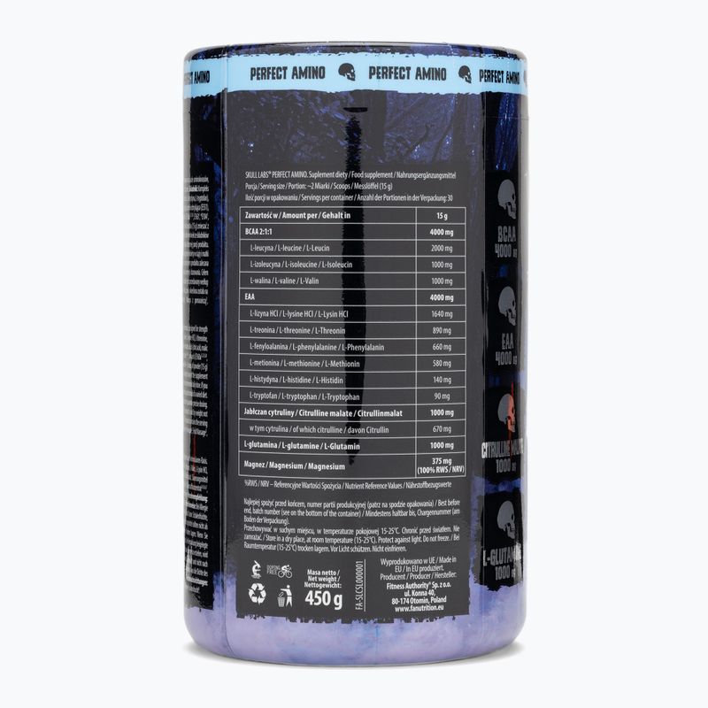 Aminoacizi Fitness Authority Skull Labs Perfect Amino 450 g blackberry/pineapple 2
