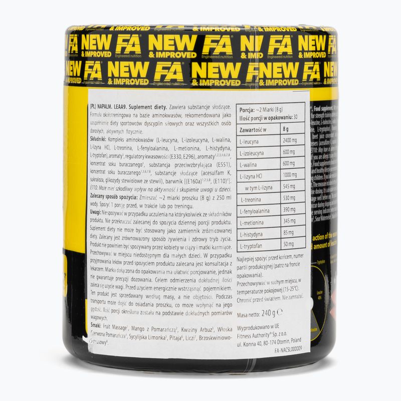 Aminoacizi Fitness Authority Napalm Leaa9 240 g sicilian lime 2