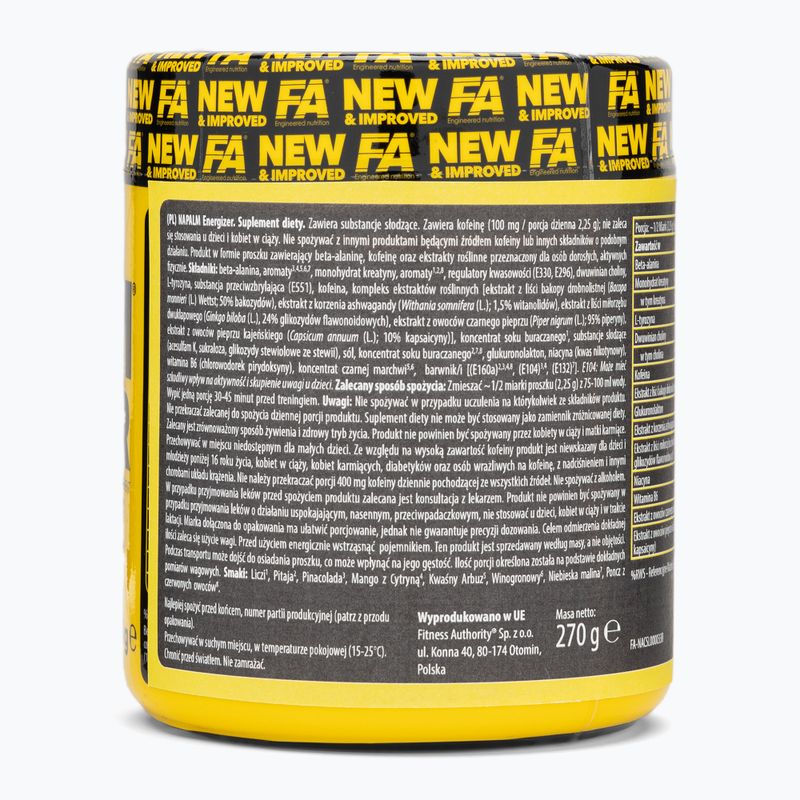 Preantrenament Fitness Authority Napalm Energizer 270 g red fruit punch 3