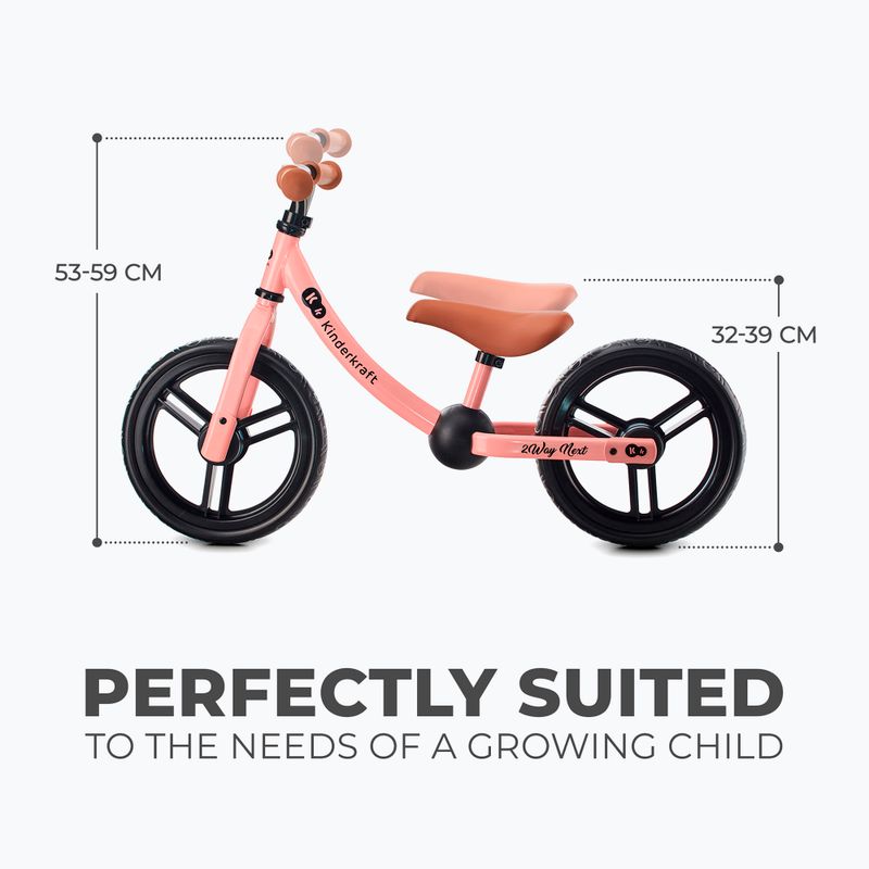 Bicicletă de echilibru Kinderkraft 2Way Next rose pink 8