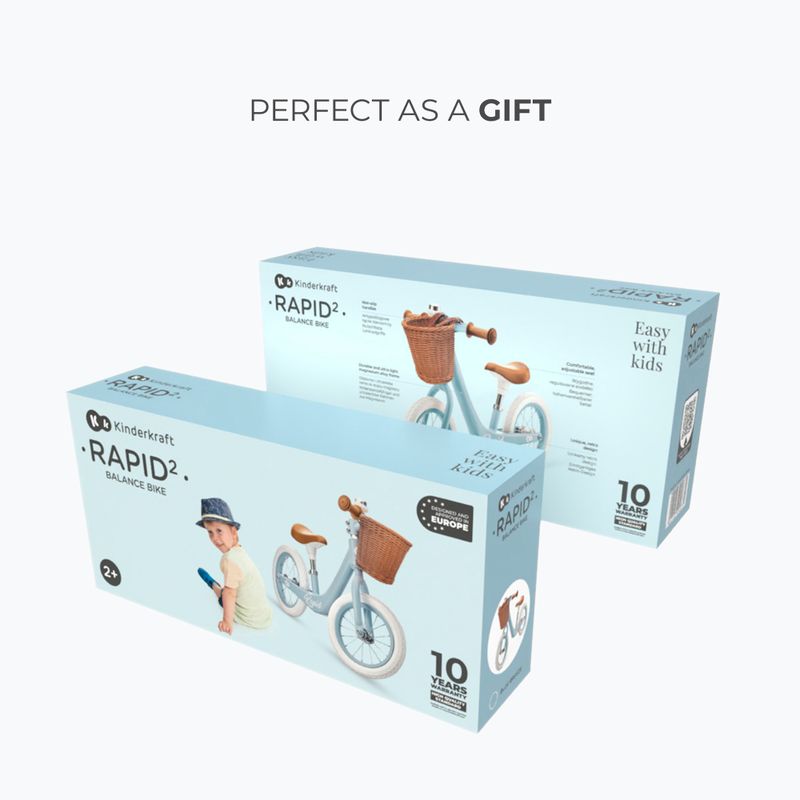 Bicicletă de echilibru Kinderkraft Rapid 2 blue breeze 16