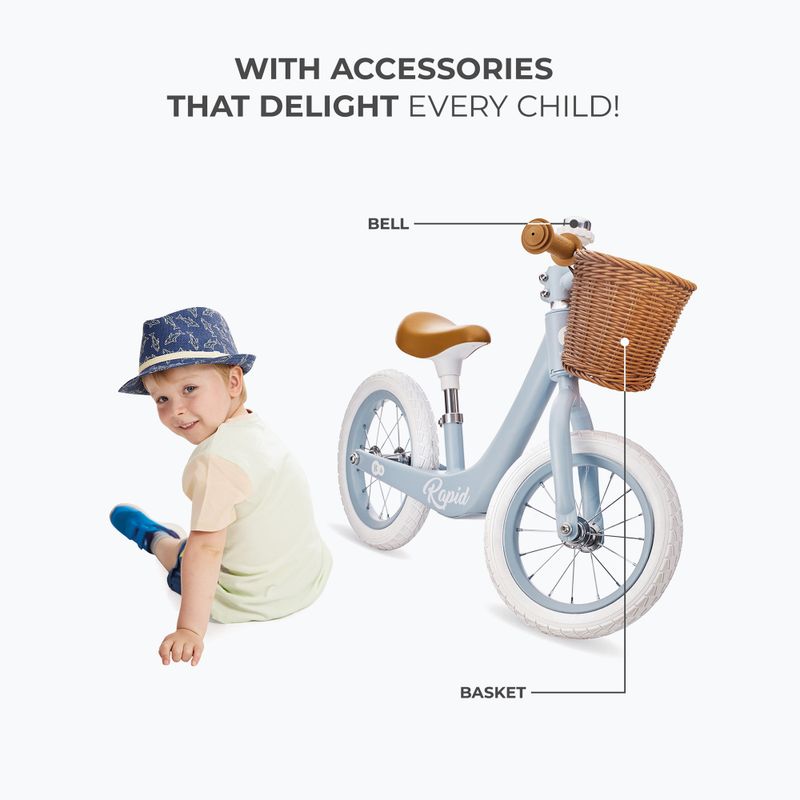 Bicicletă de echilibru Kinderkraft Rapid 2 blue breeze 22