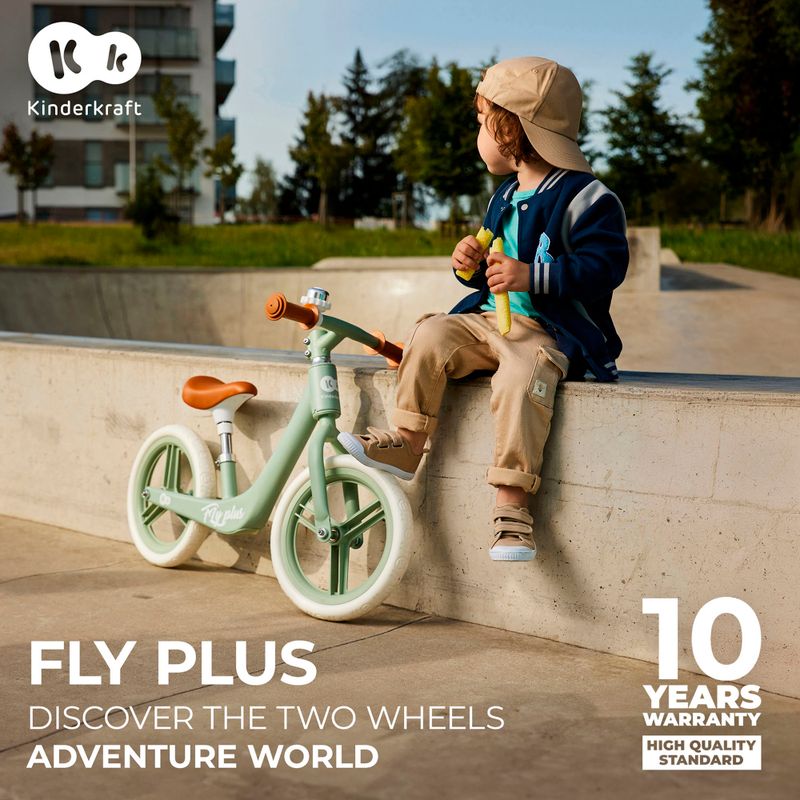Bicicletă de echilibru Kinderkraft Fly Plus baby blue 12