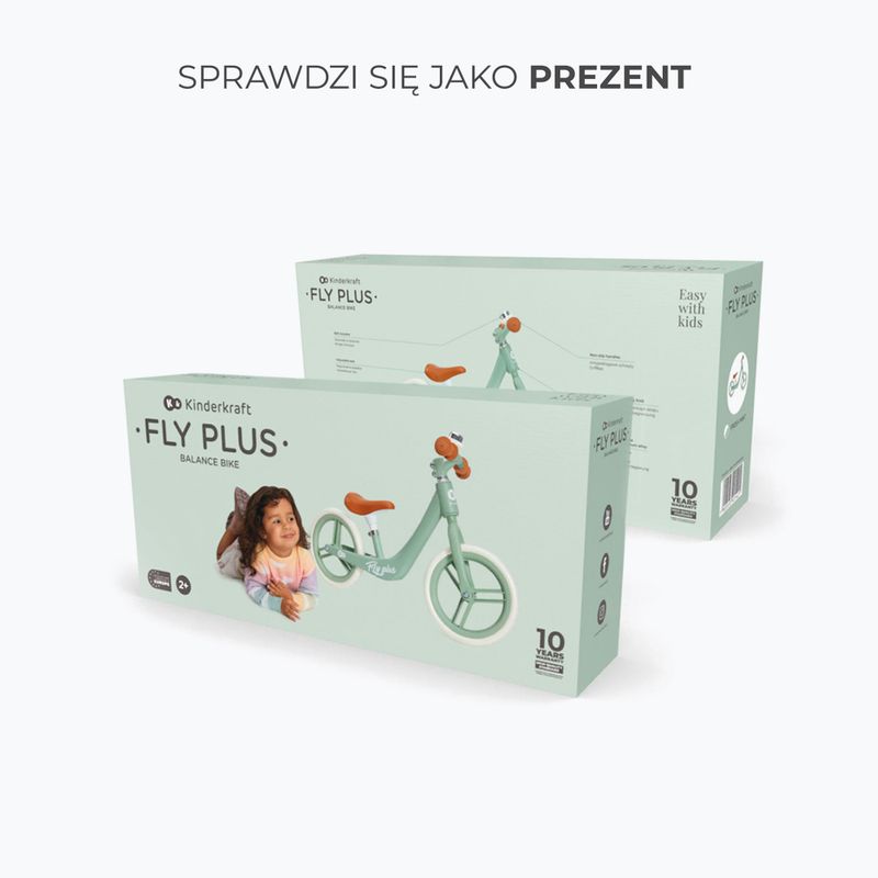 Bicicletă de echilibru Kinderkraft Fly Plus fresh mint 10