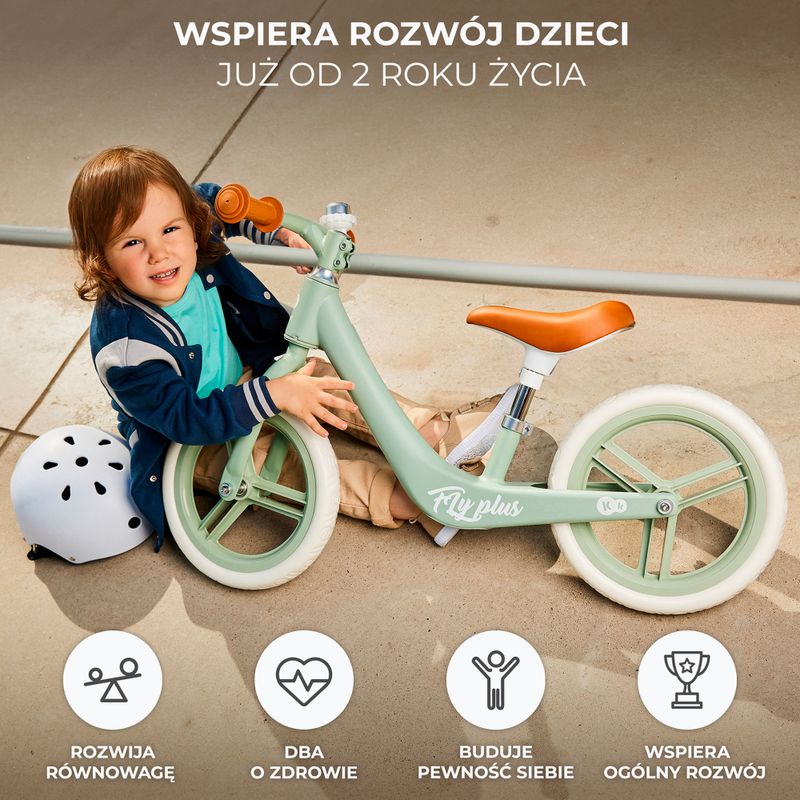 Bicicletă de echilibru Kinderkraft Fly Plus fresh mint 12