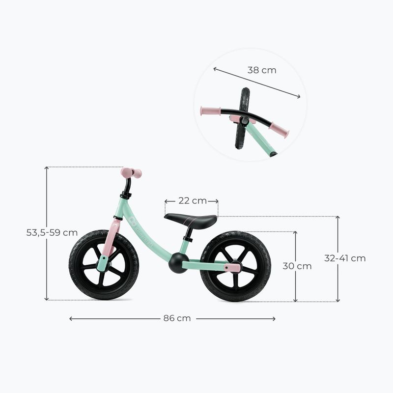 Bicicletă de echilibru Kinderkraft 2Way Next candy mint 3