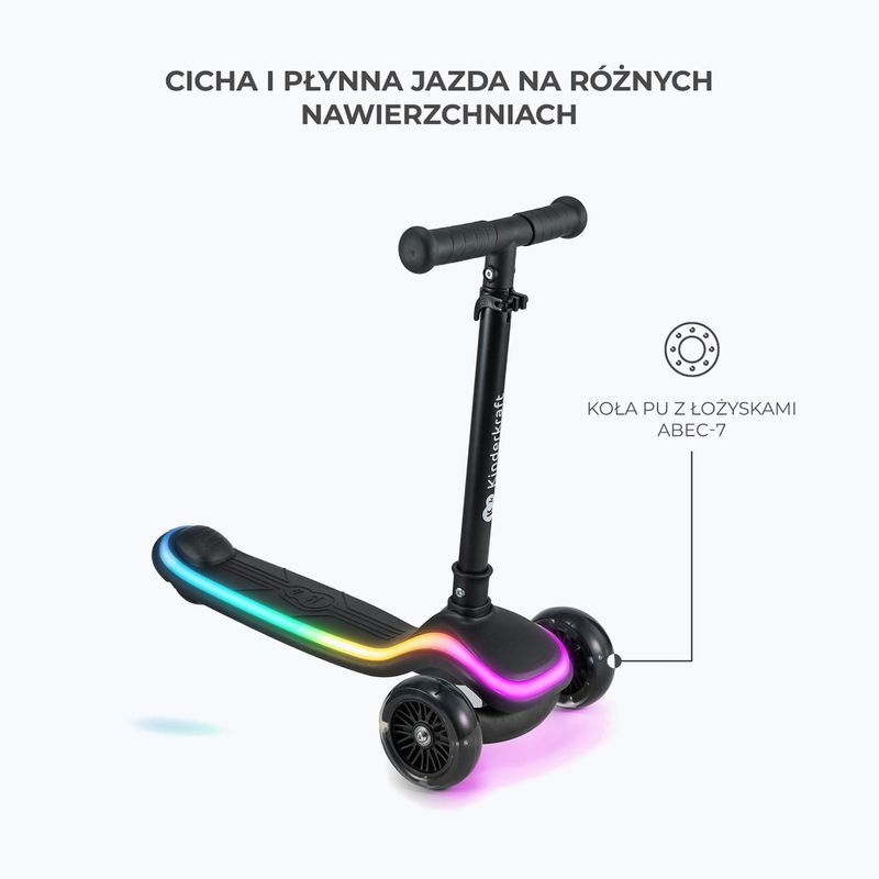 Trotinetă cu trei roți pentru copii Kinderkraft Raket black 6
