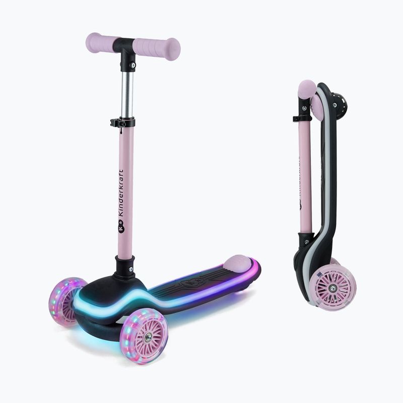 Trotinetă cu trei roți pentru copii Kinderkraft Raket pink 5
