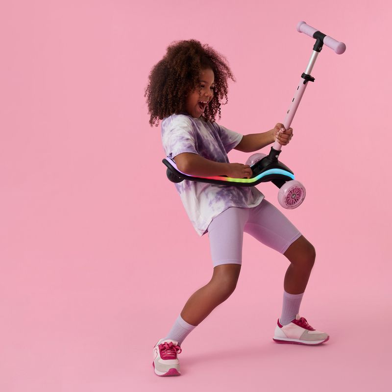 Trotinetă cu trei roți pentru copii Kinderkraft Raket pink 10