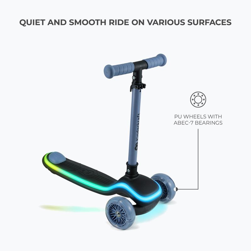 Trotinetă cu trei roți pentru copii Kinderkraft Raket blue 6