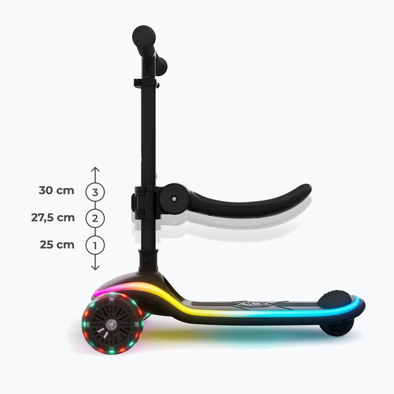Trotinetă cu trei roți pentru copii Kinderkraft Raket Up black 11