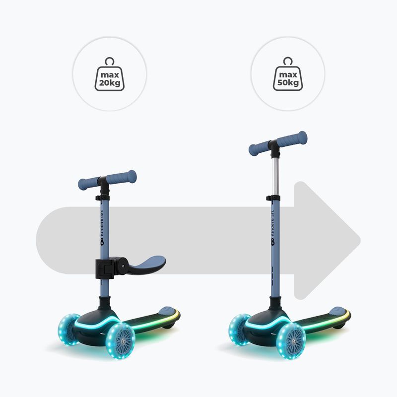 Trotinetă cu trei roți pentru copii Kinderkraft Raket Up blue 10